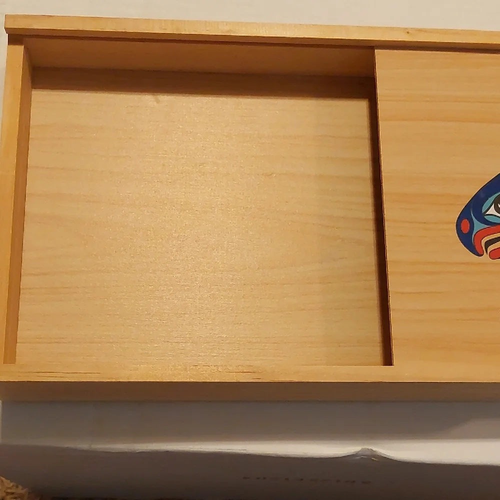 Salmon Legend Sliding Box by Joe Wilson Coast Salish Art Stash Box Art